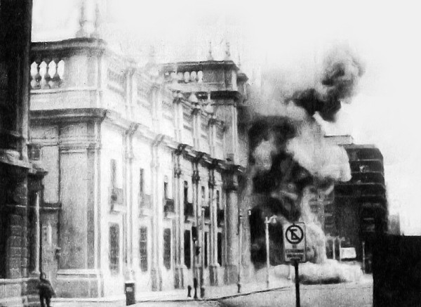 Bombardamento de La Moneda (palazzo presidenziale) - Biblioteca del Congreso Nacional de Chile.
